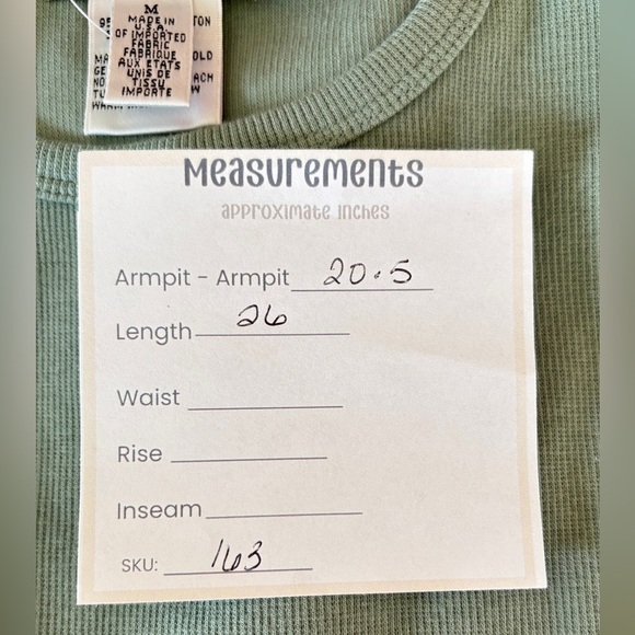 Vintage Talbots Size Medium Ribbed Tee Long Sleeve Sage Green Layering Everyday - Picture 9 of 9